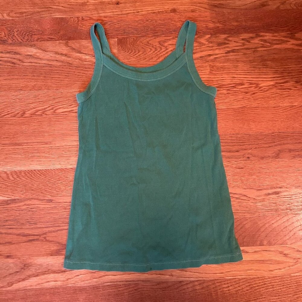 Old Navy Green Ribbed Tank Top